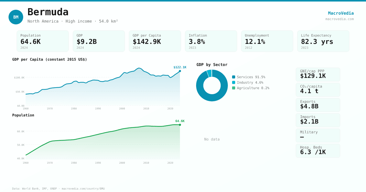 Bermuda data infographic